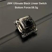 JWK Ultimate Black Linear Switch Mechanical Keyboard 5pins Factory Lubrication Custom Mx Switches GH60 SK61 Anne pro Gamer Axis