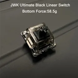 Jwk final preto linear interruptor mecânico teclado 5 pinos fábrica lubrificação personalizado mx switches gh60 sk61 anne pro gamer eixo