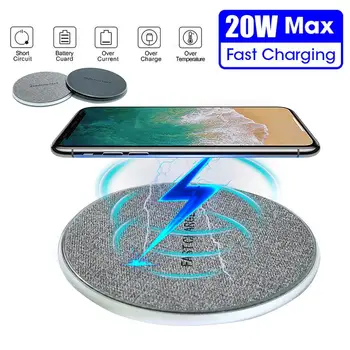 

Newest 20W Qi Wireless Fast Quick Charger Charging Pad Bracket High Power Dock Station Desktop for Samsung Xiaomi Huawei