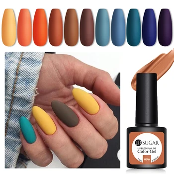 

UR SUGAR 7.5ML Matte Color Gel Varnish Soak Off UV LED Gel Nail Polish Base Coat Matte Top Coat Gel Polish Nail Art