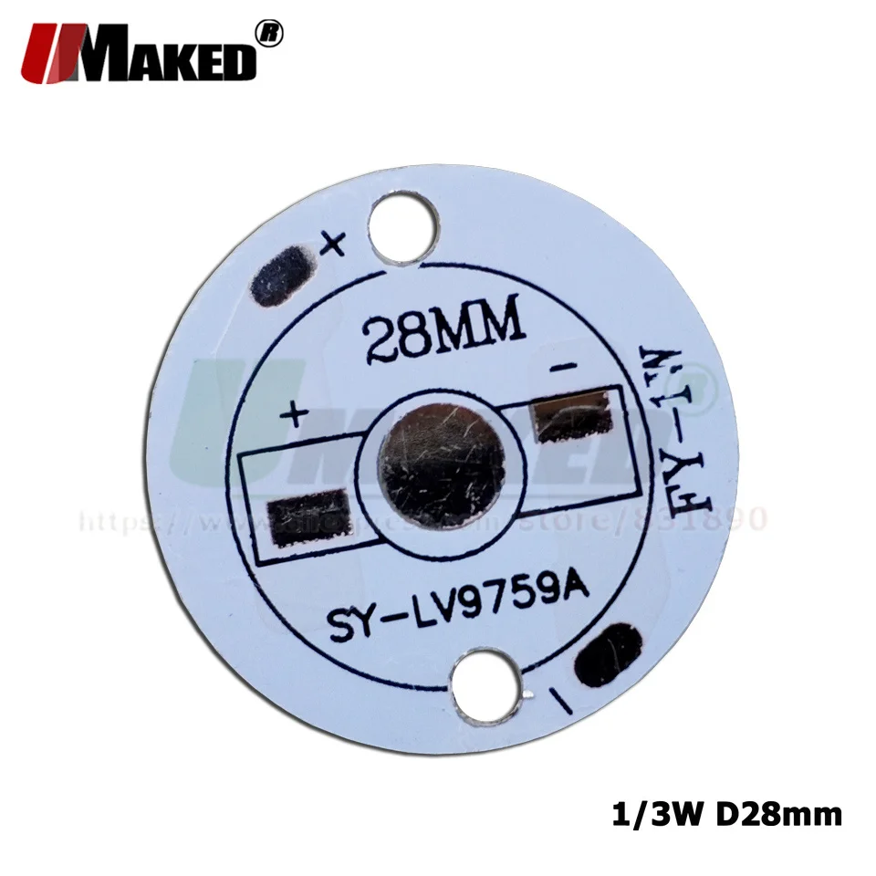 

1LEDs LED PCB Heatsink 1W3W5W Dia28mm High Power LEDs Install Aluminun Lamp Plate 1 3 5 W Light Panel for LED blub Spotlight DIY