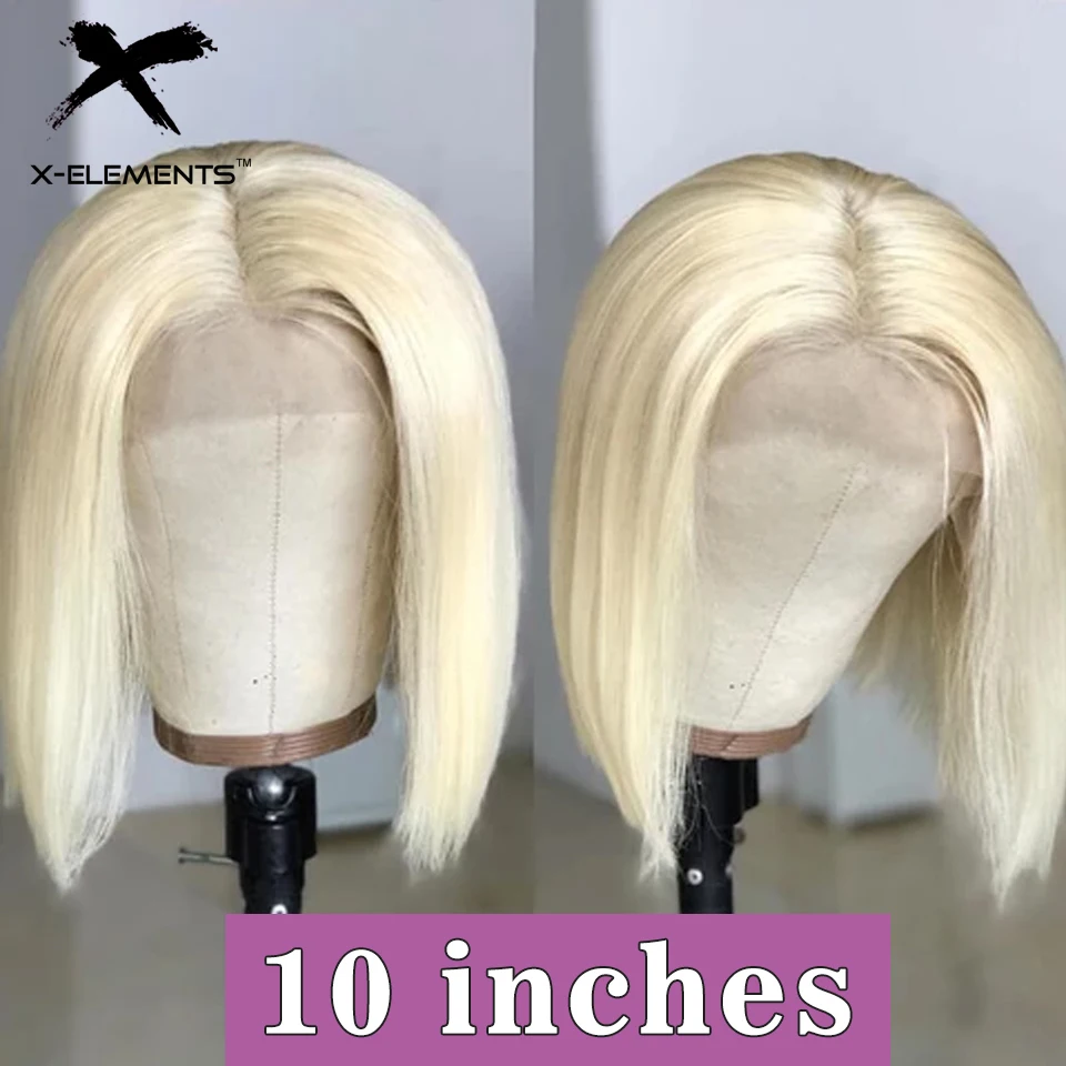 13*4 Lace Front Human Hair Wigs Honey Blonde 613 Short Bob Wig Brazilian Straight Lace Front Wig Human Hair Wigs For Women