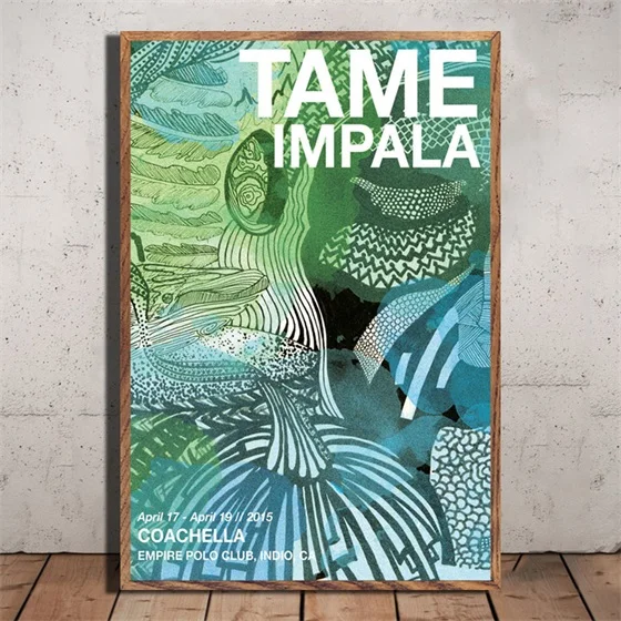 Tame Impala трипси-психоделический музыкальный звезда художественная живопись Шелковый Холст плакат настенный домашний декор - Цвет: G