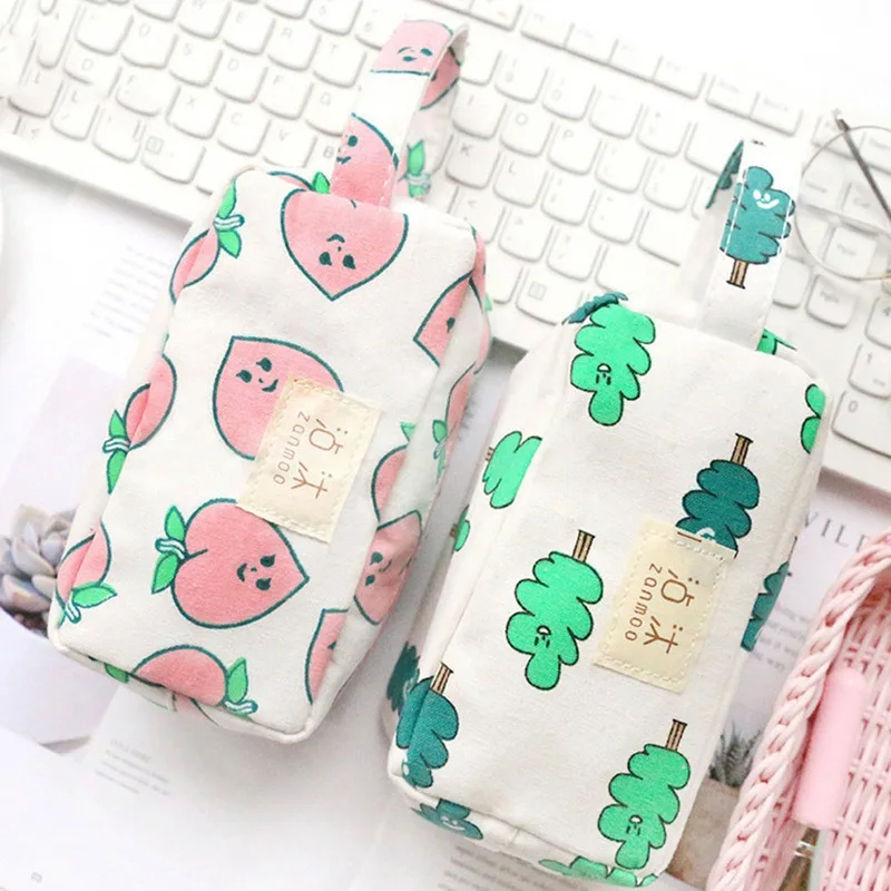 Милый большой емкости Пенал из ткани для девочек Kawaii Школьный Пенал Канцтовары офисный школьный подарок для учительницы