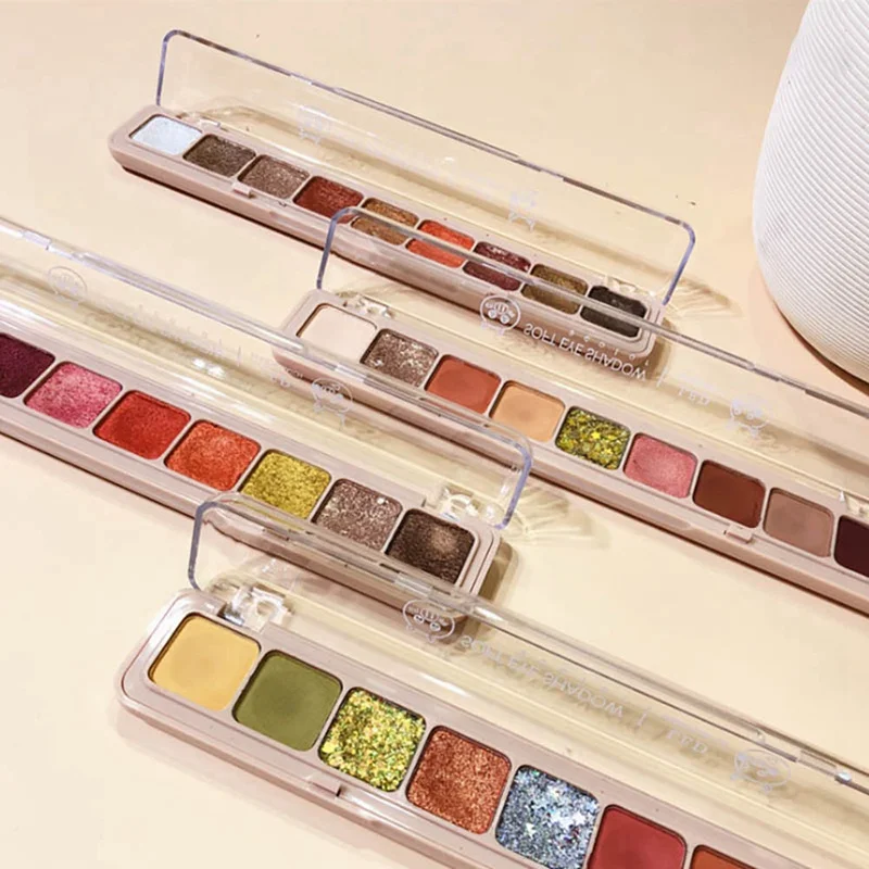 Палетка теней для век с блестками 9 цветов |