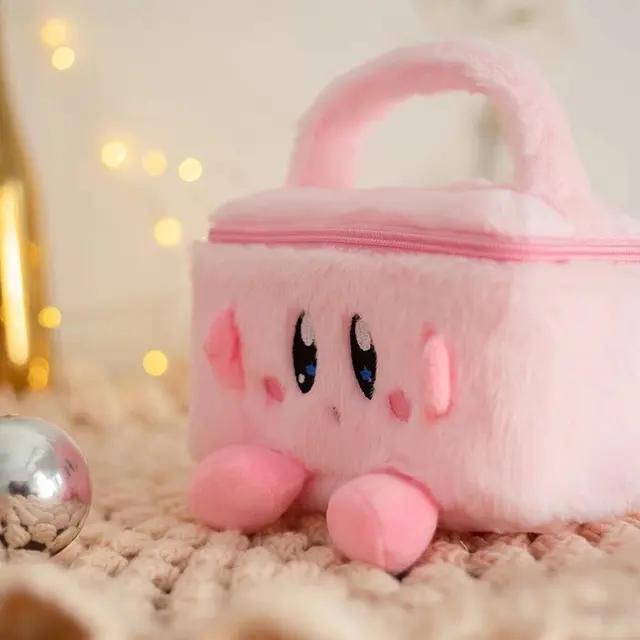 Kawaii Star Kirby Game Peripheral Home Furnishing Series Kirby Portable Cosmetic Hand Bag Storage Bag Cosmetic Organizing Box 4