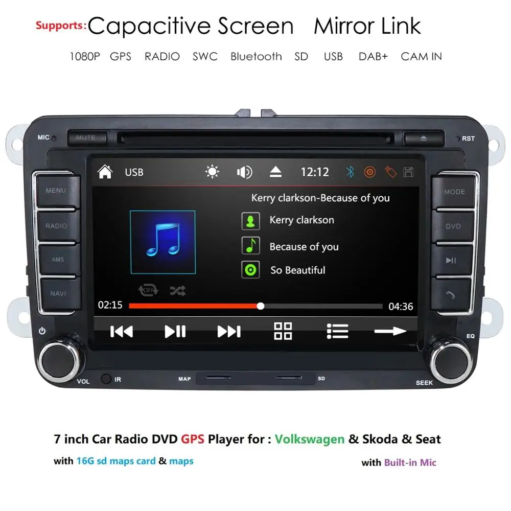 Автомобильный gps-навигатор для VW Volkswagen SKODA GOLF 5 Golf 6 POLO PASSAT B5 B6JETTA TIGUAN dvd-плеер BT RDS AutoAudio радио SWC DAB