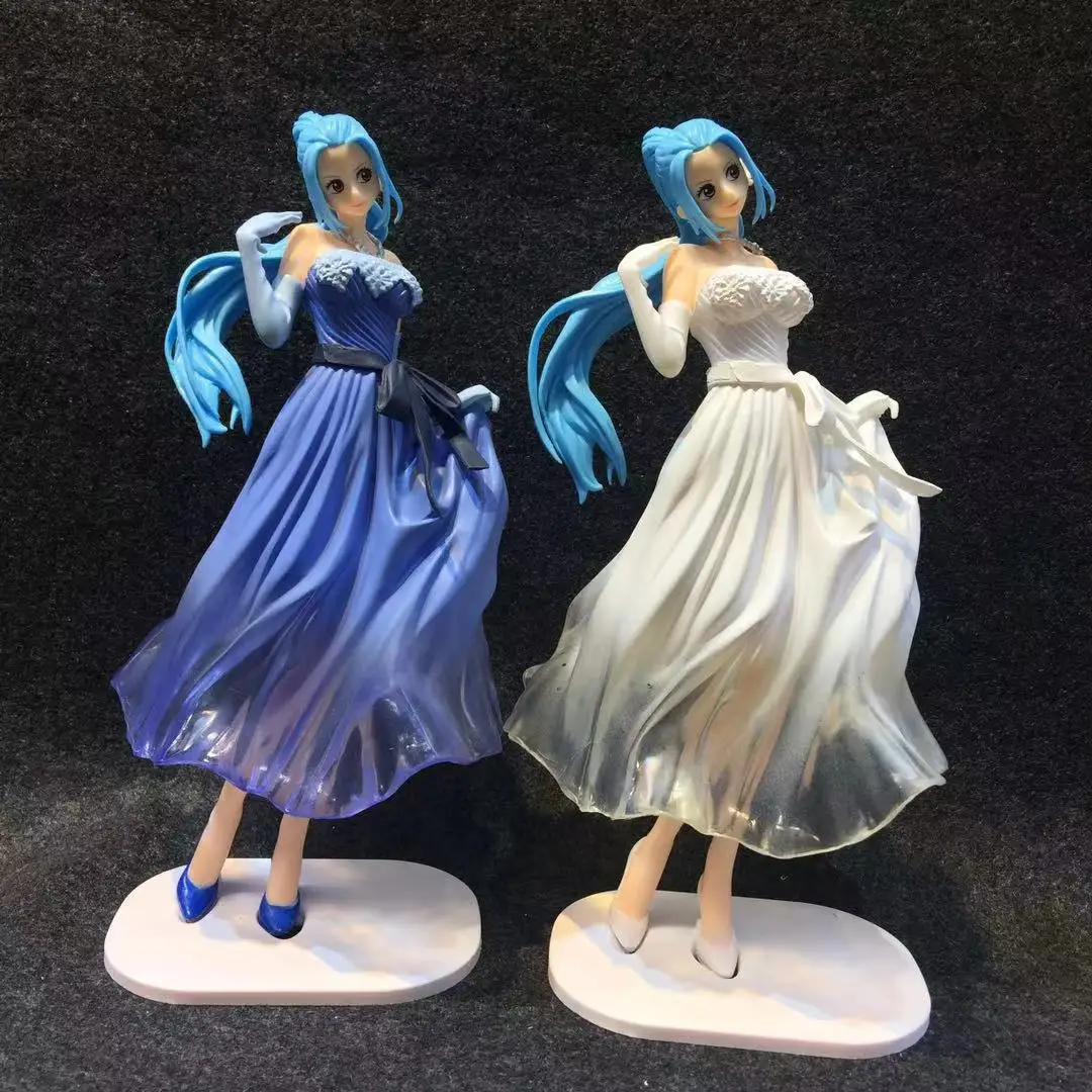 Один кусок Luffy Nefeltari Vivi Синий Белый Леди Край свадебное платье Ver. ПВХ фигурка