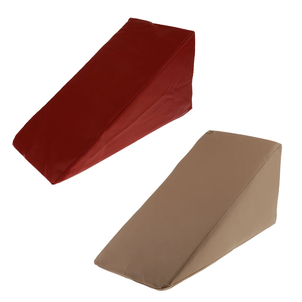 Foam Wedge Pillow Orthopedic Foot Leg Lift Elevation Support Positioner Cushion Pad Washable Zip Cover 17x7.9x7.9''