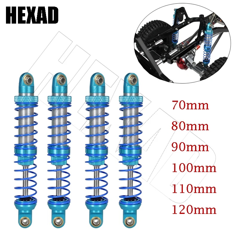 Масляный Регулируемый 80 мм 90 100 110 120 металлический амортизатор для 1/10 RC
