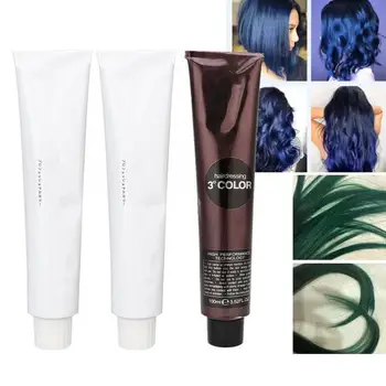 

100ml Blue Color Hair Coloring Cream Hair Salon Long Lasting Hair Dye Color Cream Hair Barber Stying Tool Hair Dye Color Cream