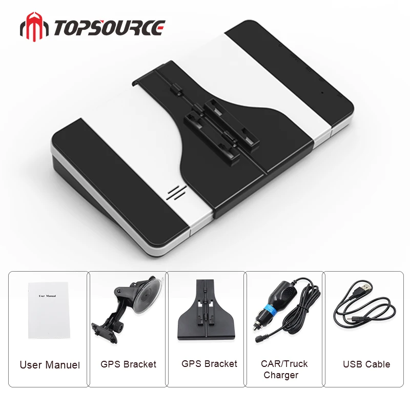 TOPSOURCE 7 дюймов Автомобильный грузовик gps навигация 256 м ОЗУ 8 Гб Win CE6.0 FM навигатор карта для Европы/США+ Канады