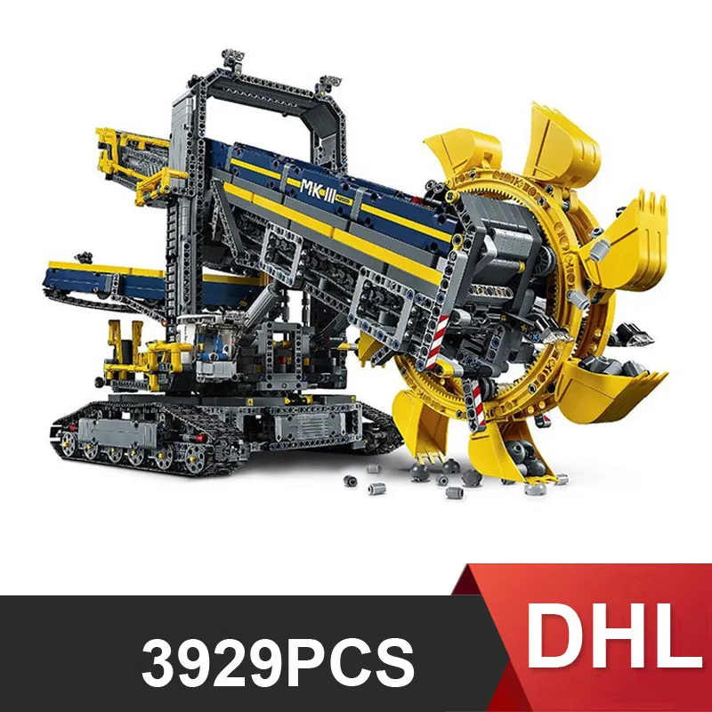 

20015 3929PCS Electric bucket wheel excavator building block toy 42055