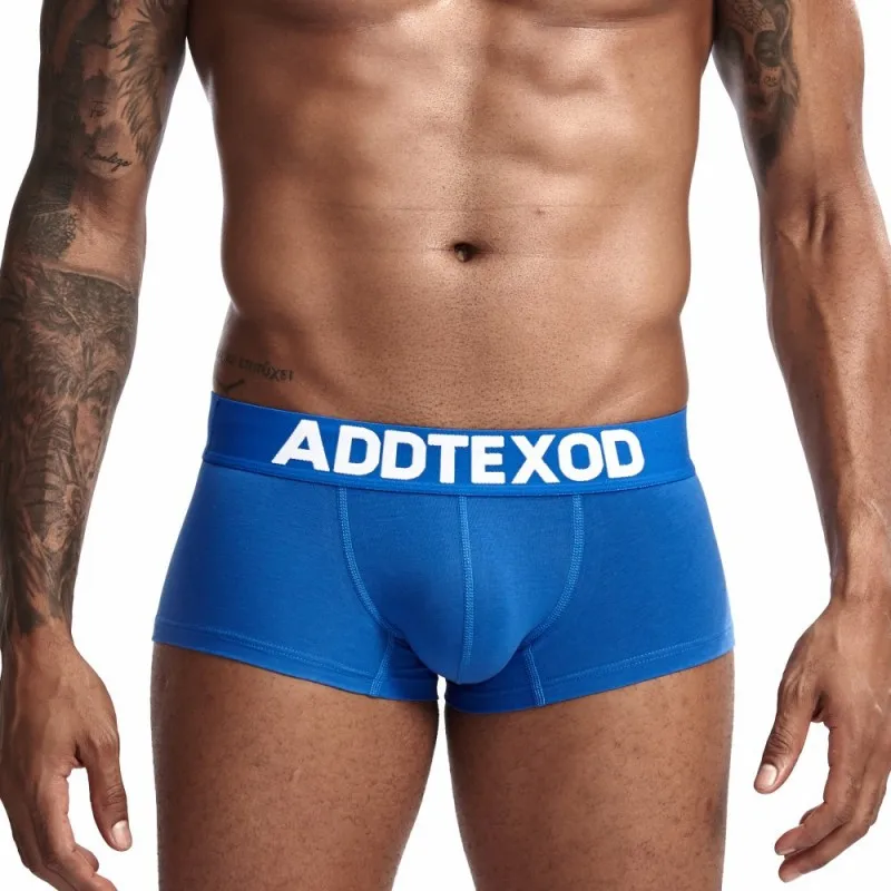 Multicolor Blue Мужские боксеры размера плюс, смешанный хлопок, тонкое дышащее удобное стрейчевое Мужское нижнее белье, хлопковые боксеры TH36 - Цвет: Multicolor Blue