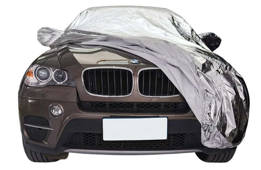 Открытый автомобиль универсальный защитный чехол Полное покрытие автомобиля порошок снежного льда солнцезащитный крем анти-УФ Серебряный Абажур размер s-xl