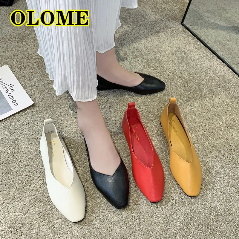 

Spring Slip on Flat Shoes Women Loafers Candy Color Square Toe Flats Woman Boat Shoes zapatos mujer Oxford Shoes 187-1