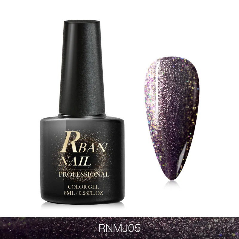 S08413 RBAN NAIL 8 мл цветной УФ-гель голографический Блеск Блестки полуперманентный впитывающий Гель-лак для нейл-арта лак для маникюра дизайн - Цвет: S08413