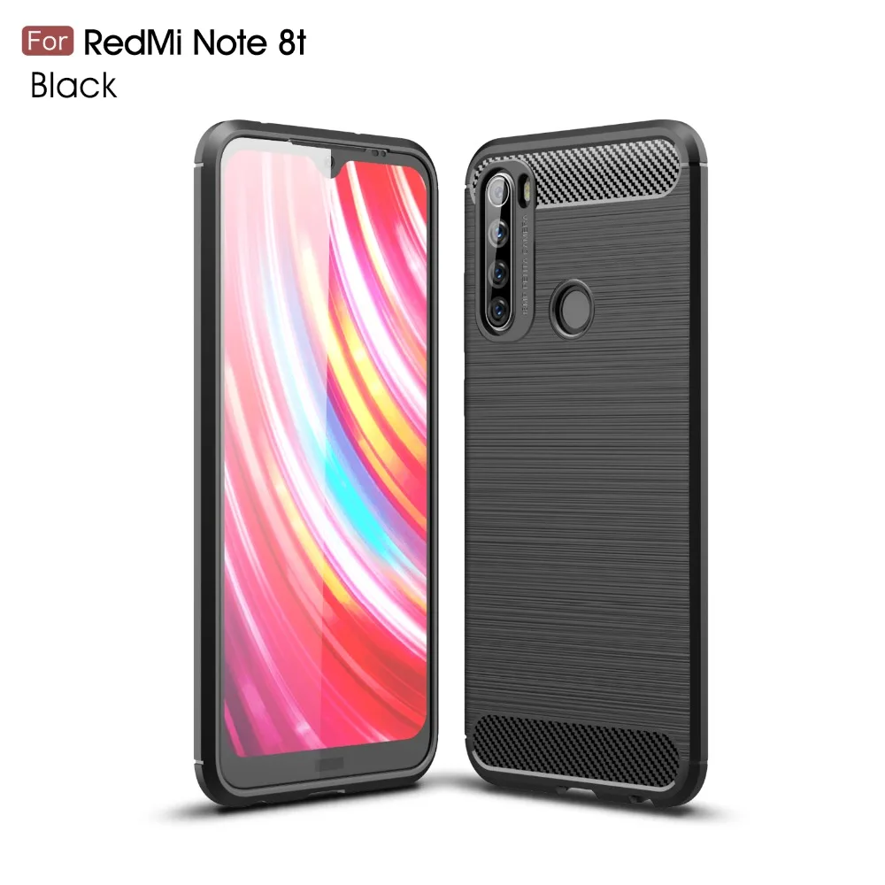 Беспроводная зарядка для Xiaomi Redmi Note 8T Qi Беспроводное зарядное устройство+ usb type C адаптер приемника+ Мягкий ТПУ чехол для Redmi Note 8T