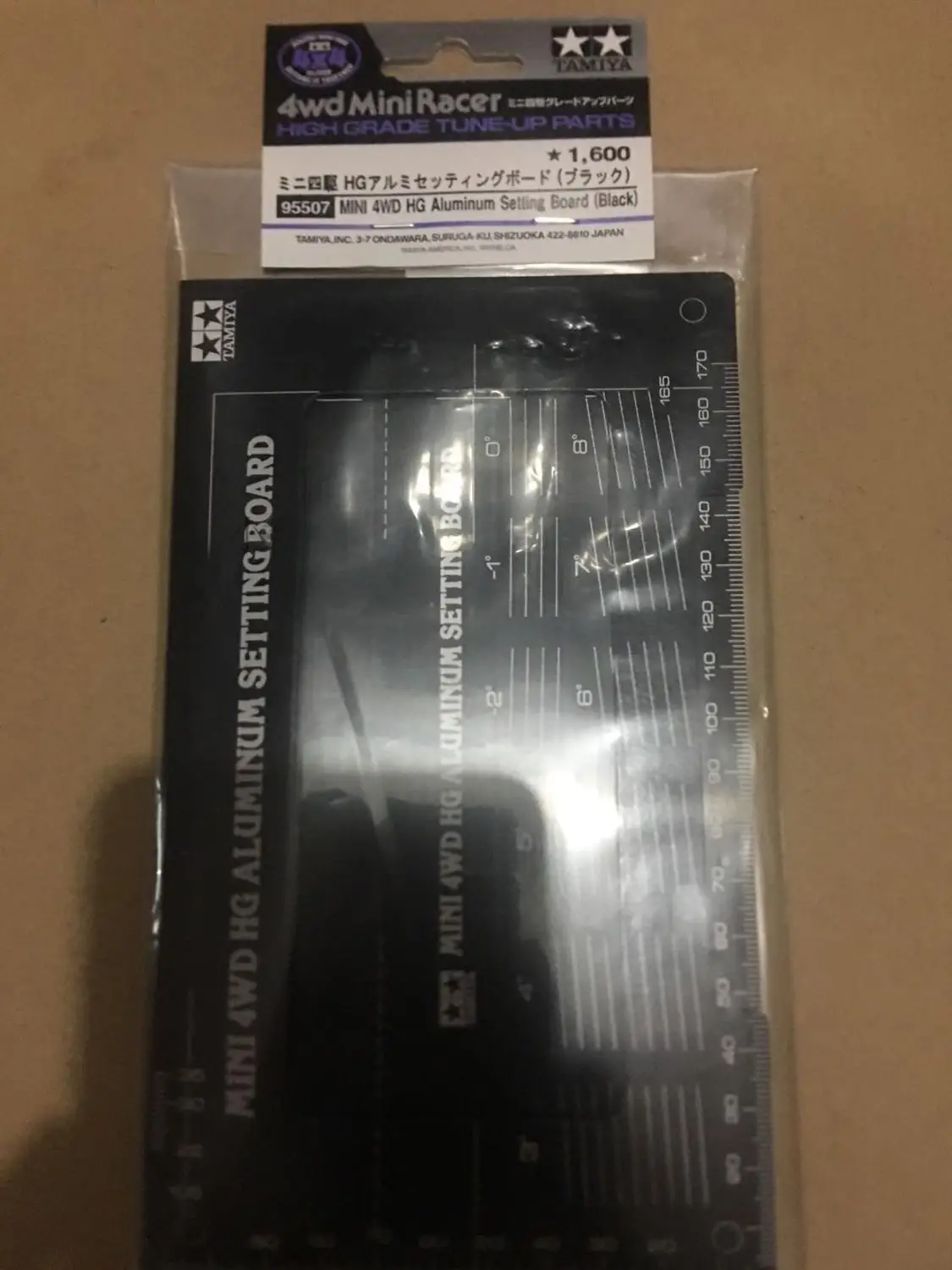 

MINI 4WD HG Aluminum Setting Board Black 95507 Tool for Tamiya Mini 4WD Racing Car Model