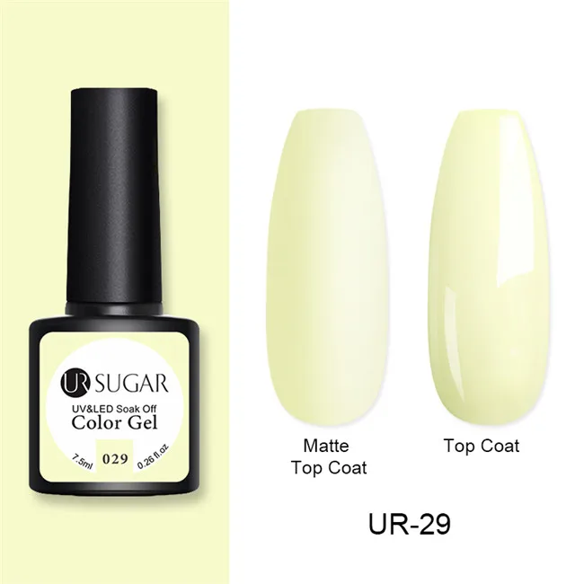 Ur Sugar 7,5 мл матовый цвет УФ-гель для ногтей осень коричневый кофейный цвет стойкий гель замачиваемый УФ светодиодный лак - Цвет: UR-29