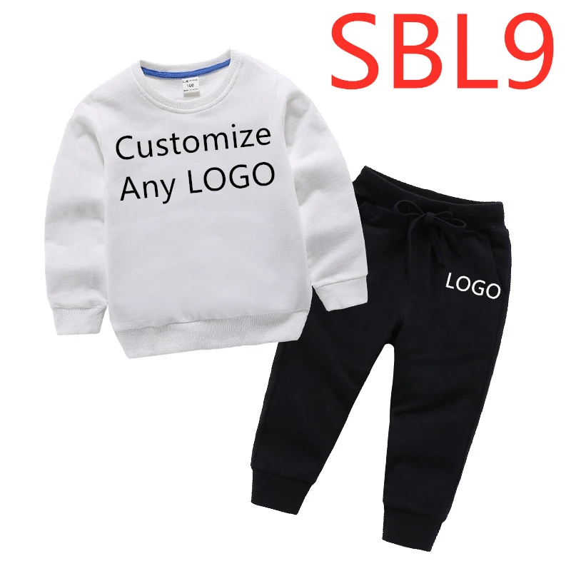 SBL9/Новинка; Модный зимний флисовый костюм в стиле хип-хоп; детский спортивный плотный теплый классический пуловер в Корейском стиле с рисунком аниме; одежда - Цвет: White Black