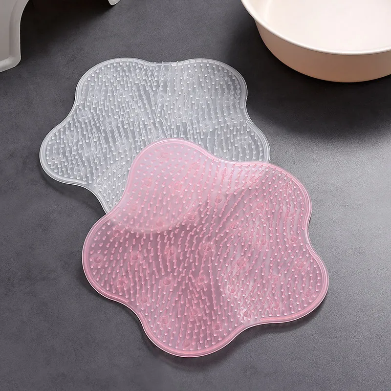 Силиконовая подушка для массажа ног коврик для душа Массажная подушка для спины щетка присоска ванная комната нескользящий коврик для ванной