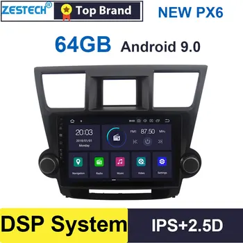 

Android 9.0 2.5D IPS 10.1" GPS Radio Car DVD Player for Toyota Highlander 2009-2014 Car Head Unit Car GPS DVD Multimedia DSP SWC