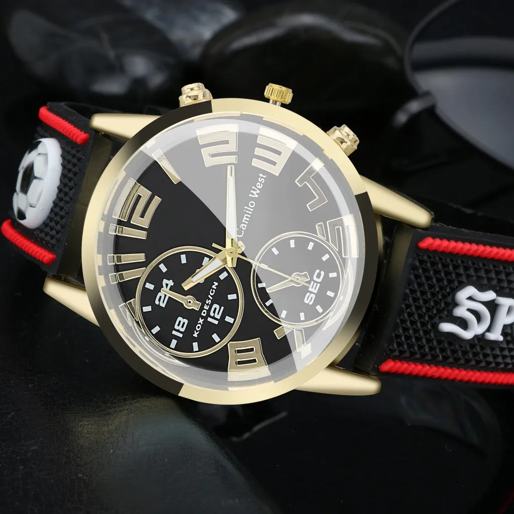 

Fashion Outdoor Sports Watch Silicone Strap Double Eyes Simple Dial Men's Watch High Quality Top Band Watch