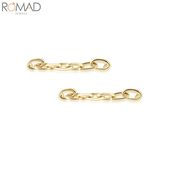 

ROMAD 925 Sterling Silver Stud Earrings For Women Chain Earring Luxury Earings S925 Jewelry Pendientes Piercing Cartilage Aretes