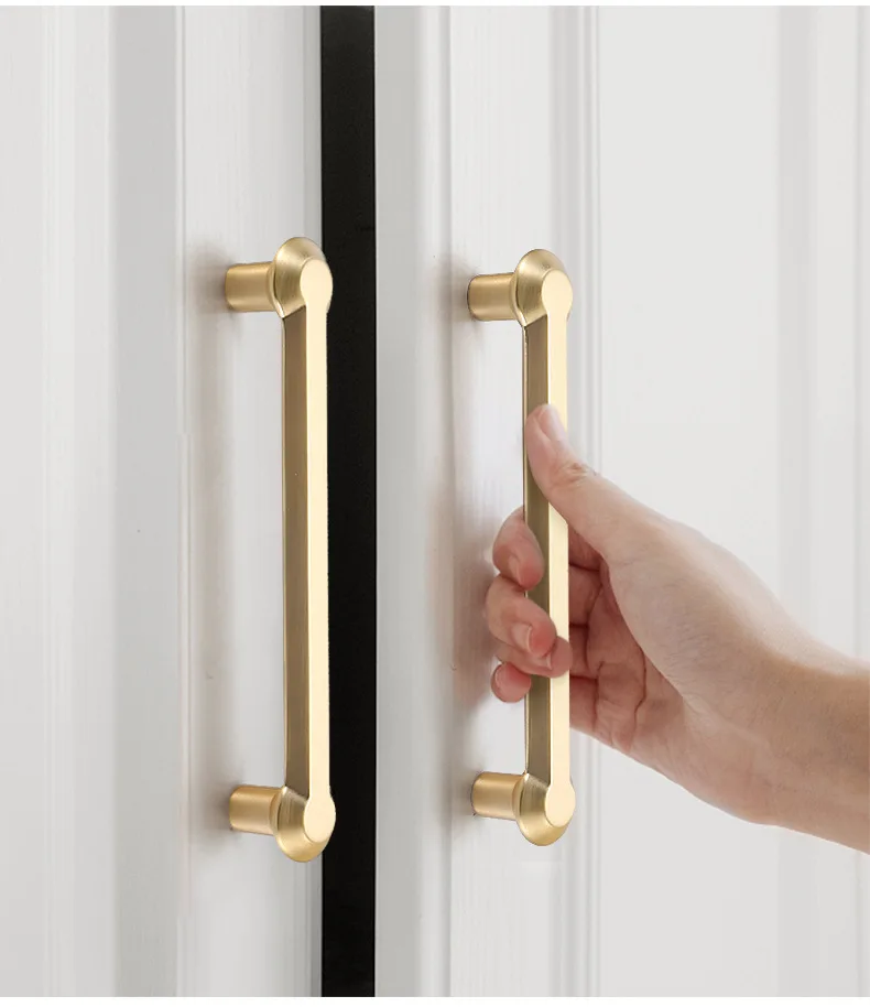 

96 128mm modern simple fashion brushed brass kitchen cabinet wine cabinet handle stain gold drawer tv cabinet cupboard knob pull