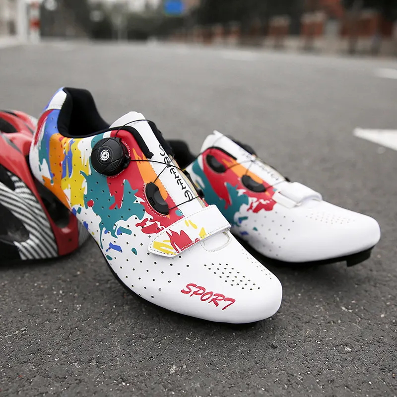 Men Cycling Shoes Professional Athletic Bicycle Sneakers Outdoor Sport Rubber Self-Locking Road Bike mtb