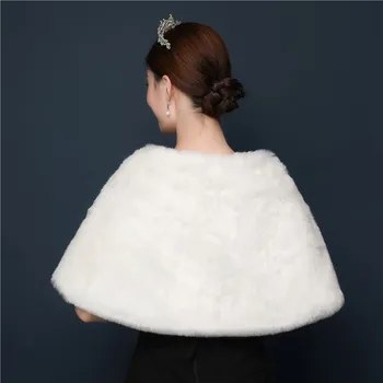 

1PCS Winter Wool Shawl Wedding Dress Accessories Bride Wedding Performance Banquet Warm Female Shawl