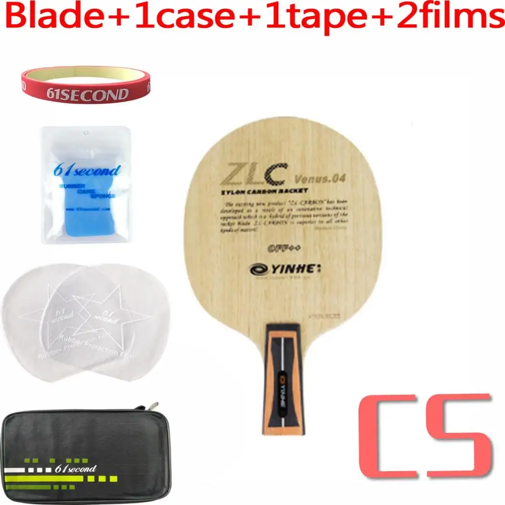 CS with F 1 case Galaxy Milky Way Yinhe V-4 ZLC Venus.04 Attack Loop OFF++ лезвие для ракетки для настольного тенниса - Цвет: CS with F 1 case