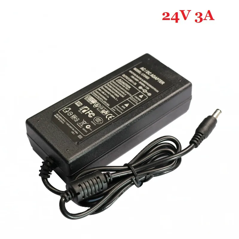 AC100-240V в DC 24 В адаптер питания Трансформатор 1A 2A 3A 4A 5A 6A зарядное устройство конвертер ЕС США Великобритания AU разъем для светодиодов полосы света