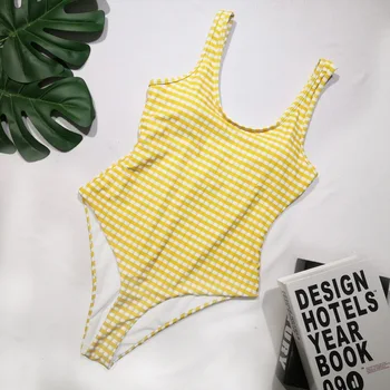 

2020 striped printed one-piece swimsuit conservative one-piece swimsuit