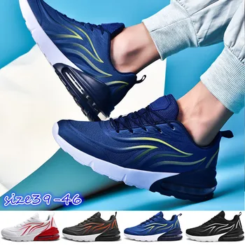 

Fashion Men's Flame Printed Sneaker Lace Up Air Cushion Sports Shoes Outdoor Casual Shoes Plus Size