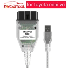 Obd2 varredor v15.00.028 mini relação vci para toyota tis techstream mini vci ft232rl chip j2534 obd2 cabo de diagnóstico