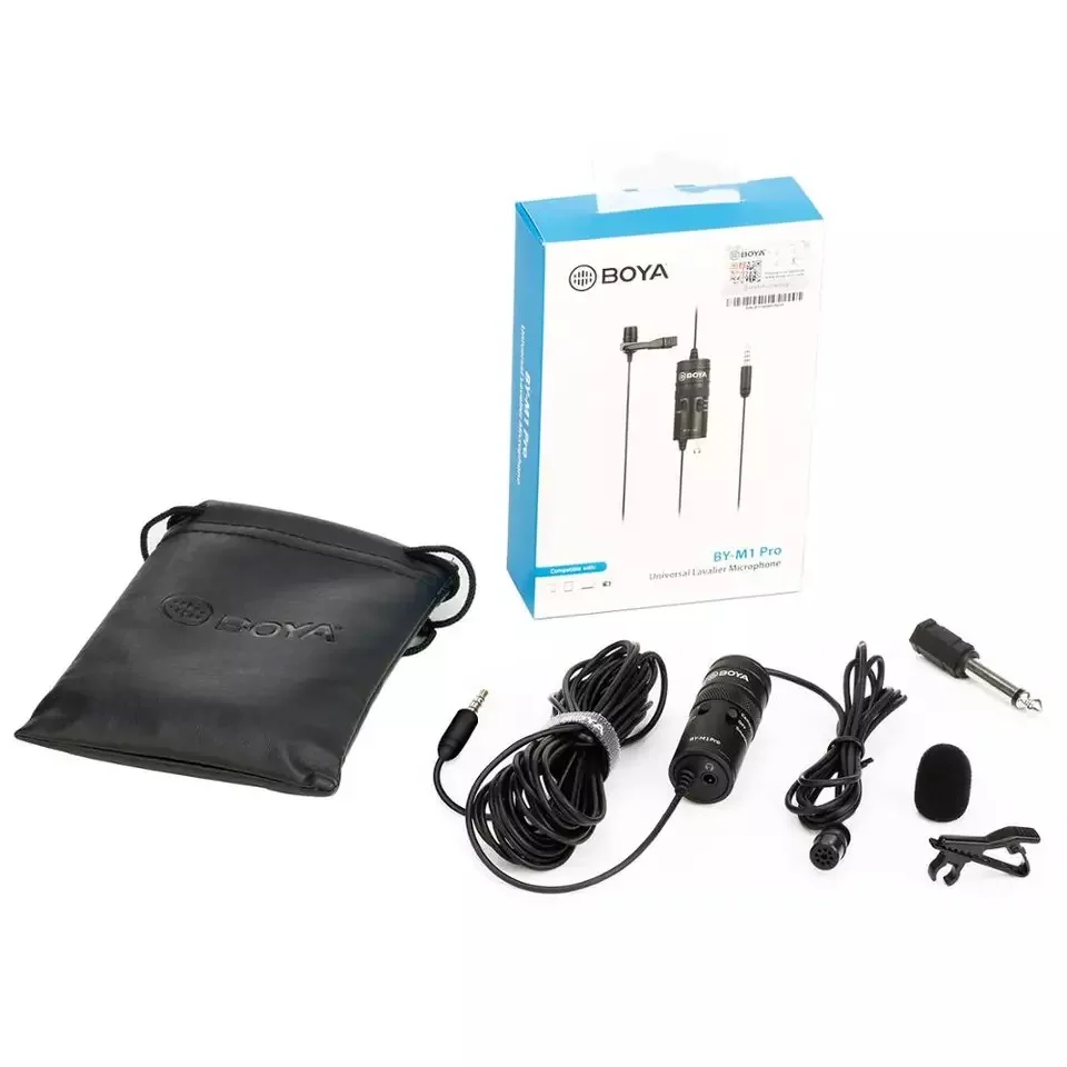 BOYA BY-M1 Pro петличный микрофон-10 дБ переключатель для iPhone Android смартфон Canon Nikon DSLR камера аудио рекордер ПК микрофон