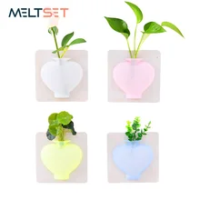 Волшебная силиконовая ваза, настенные стеклянные наклейки, вазы на присоске, Цветочный контейнер для бутылок для цветов, настенный стеклянный домашний декор