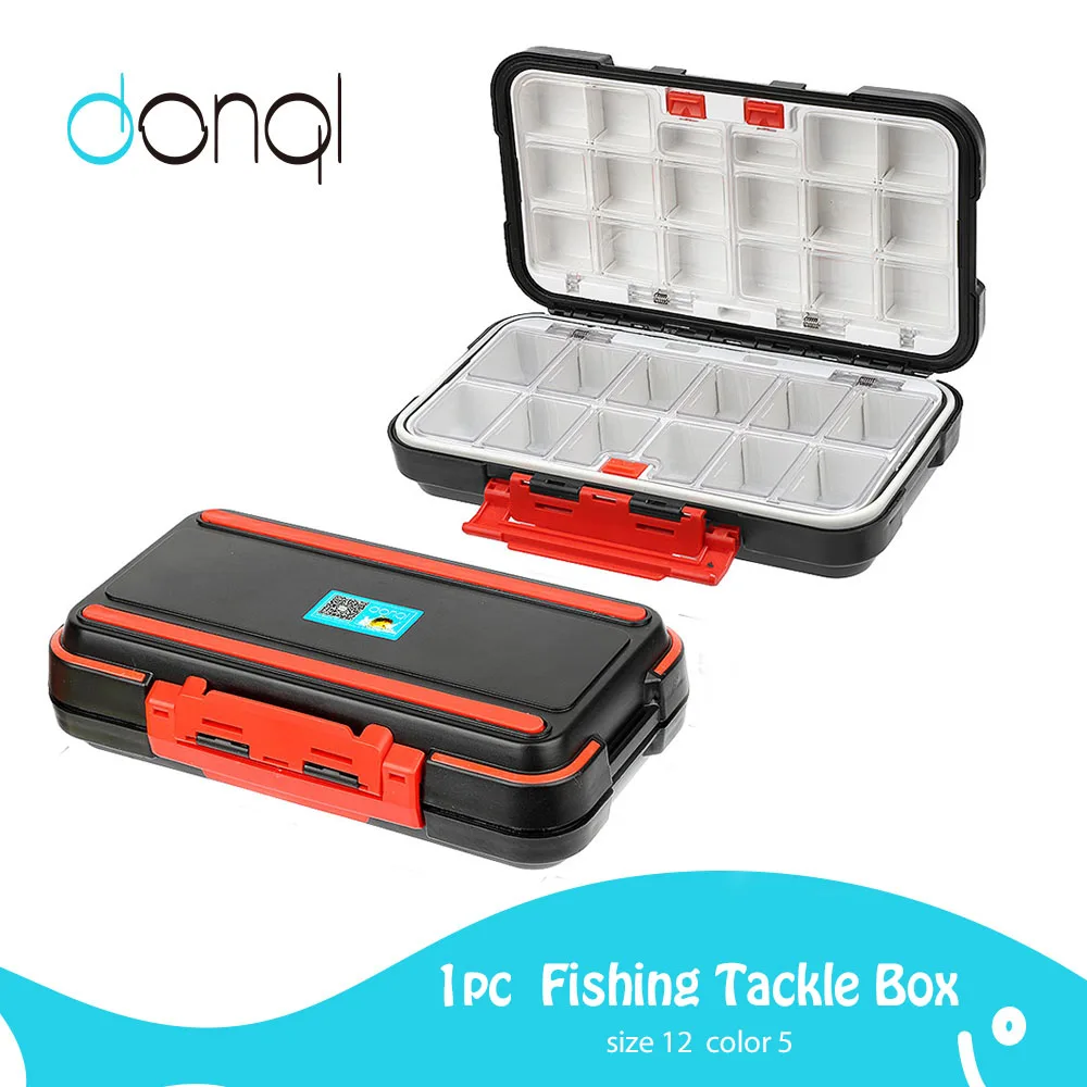 DONQL High Quality Fishing Tackle Box Waterproof Double Side Lure Hooks