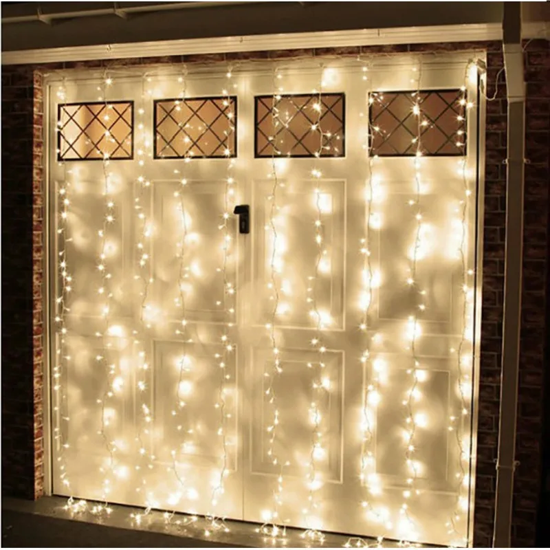 3x1/3x2/3x3/6x3M светодиодный светильник в виде сосульки рождественские китайские фонарики Гирлянда для дома на открытом воздухе для свадьбы/вечерние/занавески/украшения сада