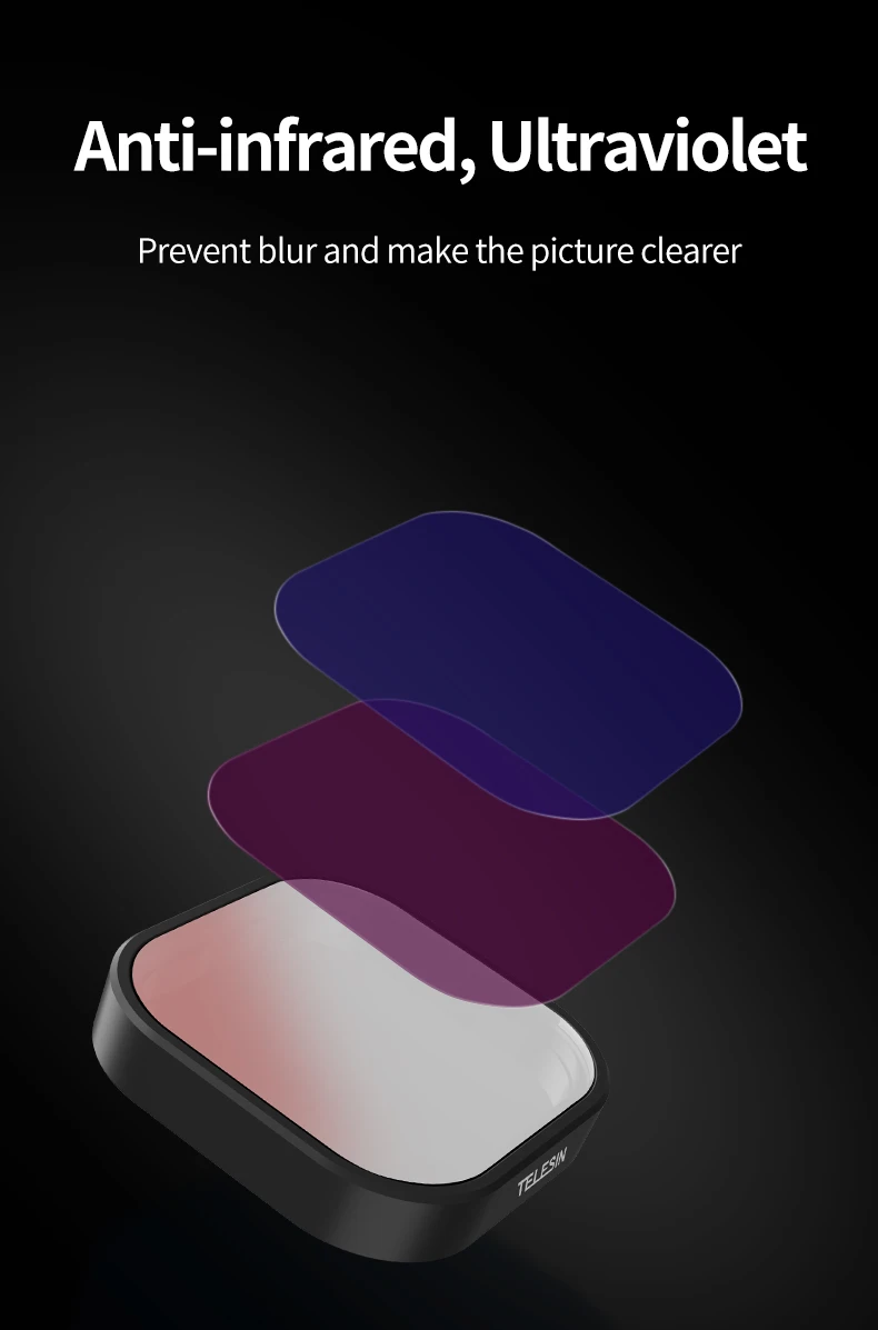 TELESIN 4 Packs ND8 ND16 ND32 CPL Lens Filter Set for Gopro Hero 10 9 Black Action Camera Accessories ND CPL Alloy Frame Lens TELESIN 4 Packs ND8 ND16 ND32 CPL Lens Filter Set for Gopro Hero 10 9 Black Action Camera Accessories ND CPL Alloy Frame Lens