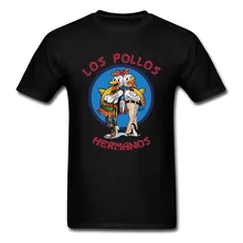 

Fashion 100% Cotton T Shirt Tees Los Pollos Hermanos T-Shirts Breaking Bad Tv Series Print Streetwear Men Tops Male Female