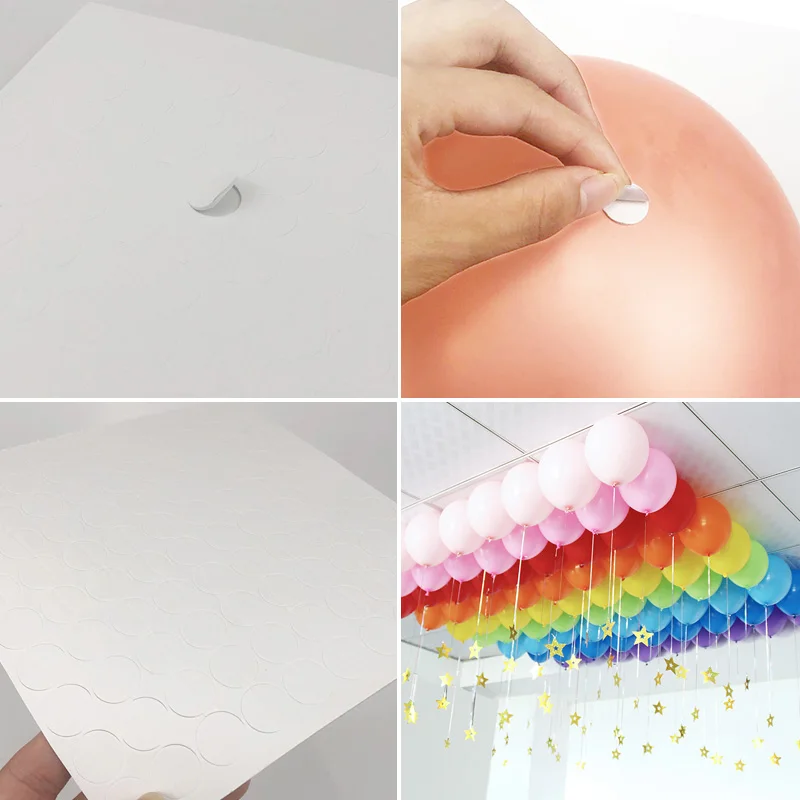 

200 points Balloon Attachment Glue Dot Attach Balloons To Ceiling Or Wall Sticker Birthday Party DIY Wedding Supplies