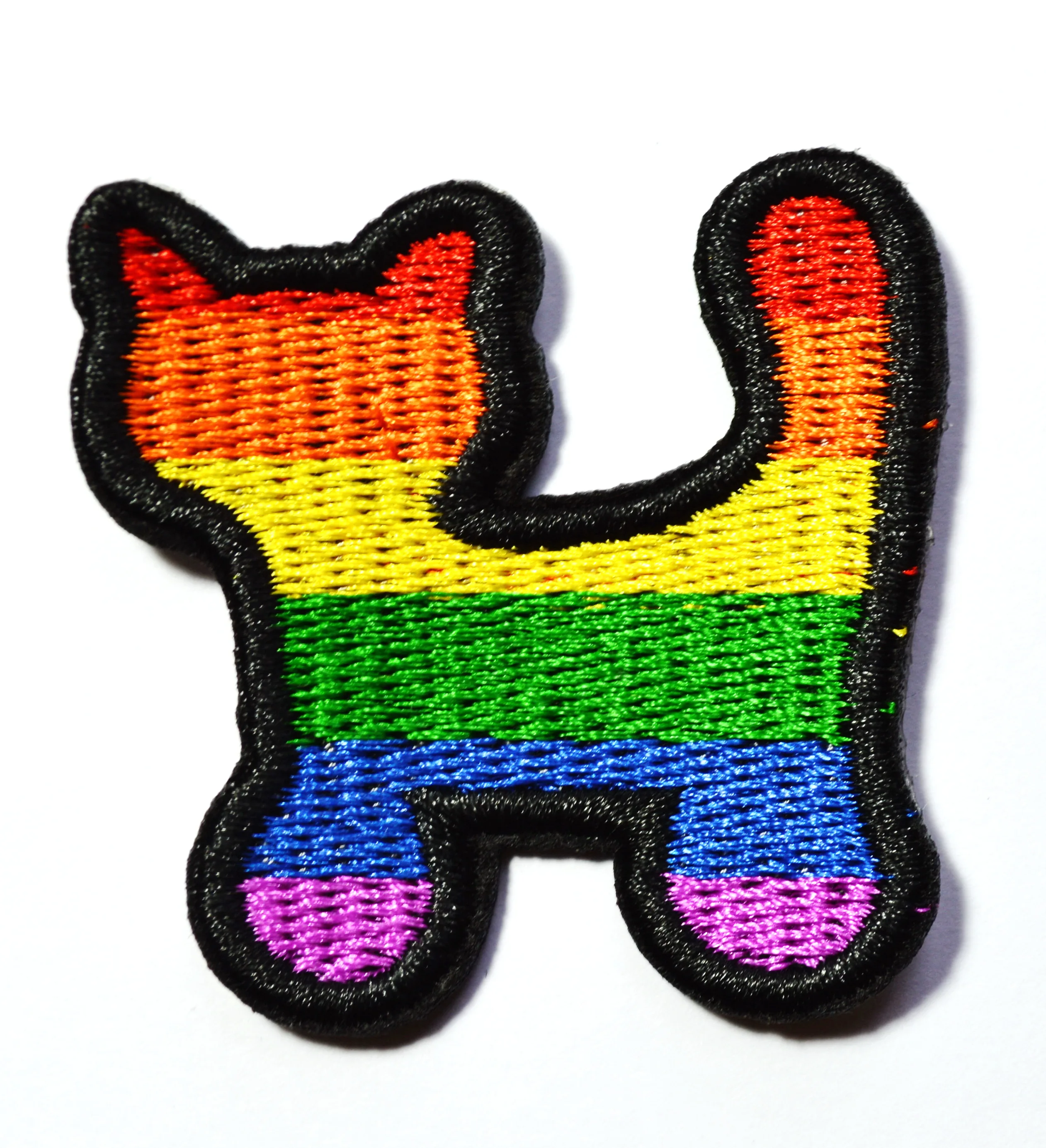 

(5 pcs) Friend Cat gay lesbian pride rainbow LGBT applique iron on patch new ( about 6 * 6 cm)