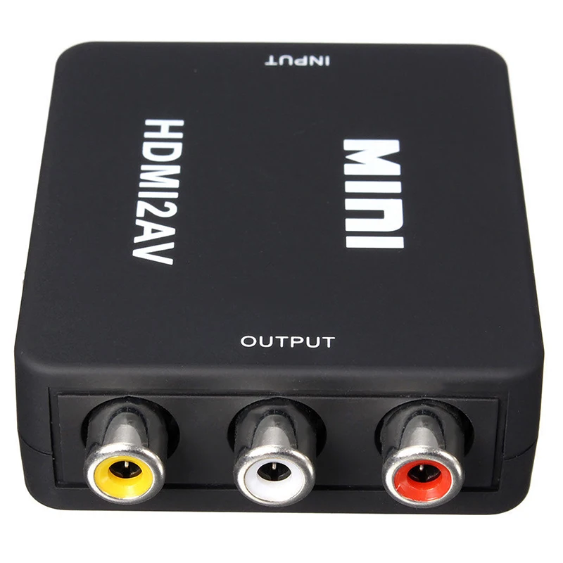 Топ мини HDMI к RCA Композитный Видео Аудио AV адаптер конвертер адаптер 720P 1080P