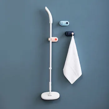 

Universal Self-adhesive Wall Mounted Mop Holder Brush Broom Hanger Storage Rack Kitchen Organizer Kitchen Tool
