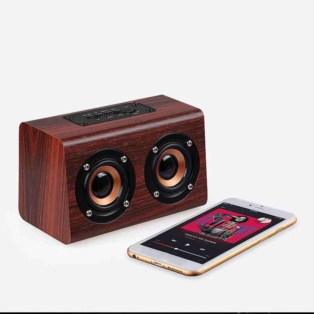 Деревянный беспроводной Bluetooth динамик Саундбар Портативный hifi шок бас аудио колонки бар caixa de som