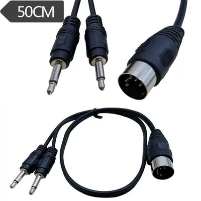 5 Pin MIDI Din штекер 2x3 мм моно аудио адаптер кабель черный Бесплатная доставка| |