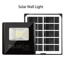 Светодиодный светильник на солнечной батарее, точечный светильник, 10 Вт, светильник с управлением, прожектор, уличный светильник, водонепроницаемый IP65 для наружного сада, гаража, двора